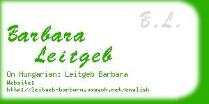 barbara leitgeb business card